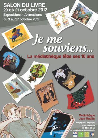 Médiathèque Margny Salon du livre 2012 affiche